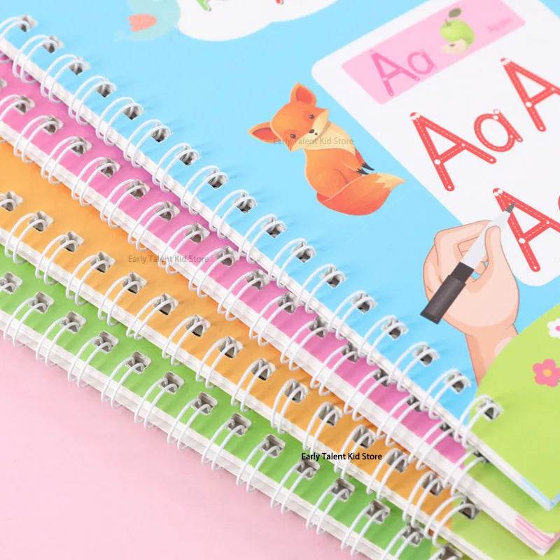 Children Notebook Waterproof White Hard Paper Board Erasable Pen Reusable Magic Books Kids Calligraphy Practice - ToylandEU