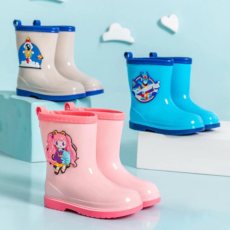 Children Pvc Rain Boots | Waterproof Slip-On | Toylandeu™