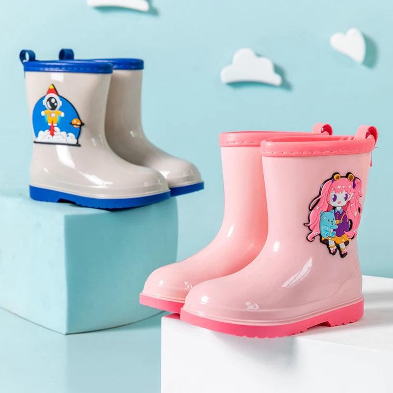 Children Pvc Rain Boots | Waterproof Slip-On | Toylandeu™