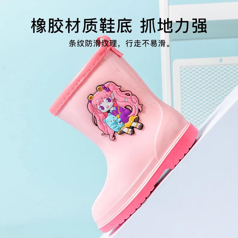 Children Pvc Rain Boots | Waterproof Slip-On | Toylandeu™