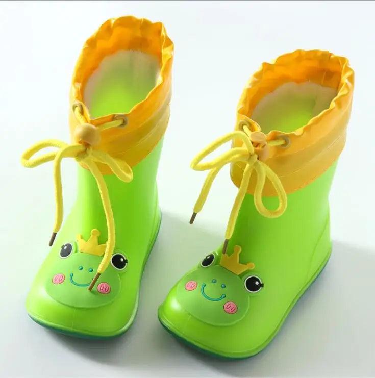 Children Rain Boots | Cartoon Animal Warm Liner | Toylandeu