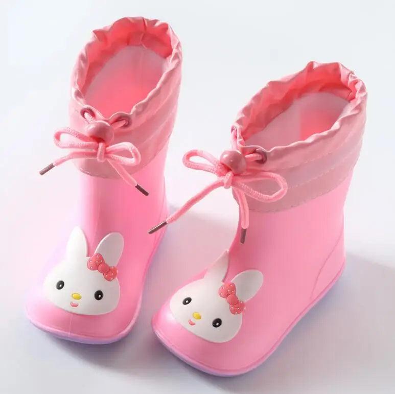 Children Rain Boots | Cartoon Animal Warm Liner | Toylandeu