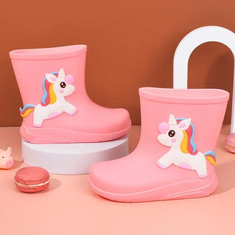 Children Rain Boots | Fleece Lined Lighted Sole | Toylandeu