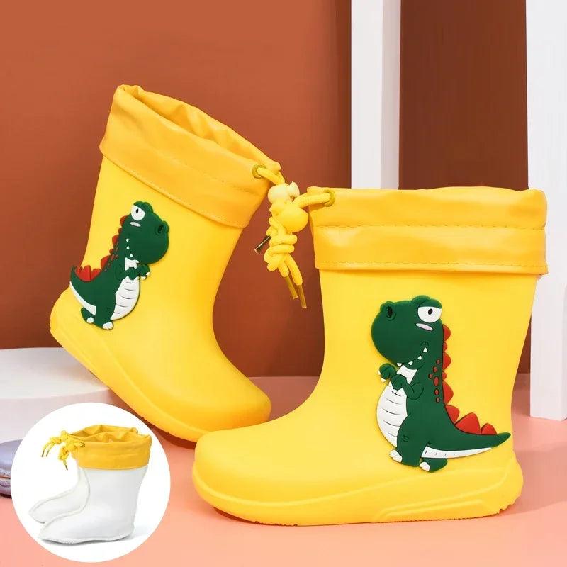 Children Rain Boots | Fleece Lined Lighted Sole | Toylandeu