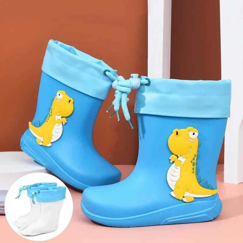 Children Rain Boots | Fleece Lined Lighted Sole | Toylandeu