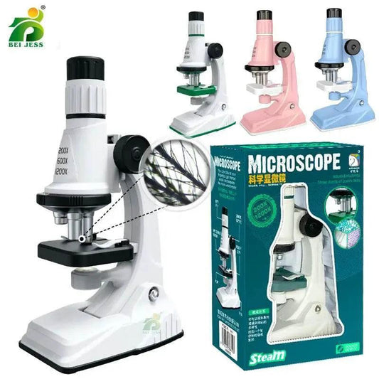  Children Science Pocket Microscope Set 200x 600x 1200x LED Magnification For Kids Montessori Education Toy -  ToylandEU™