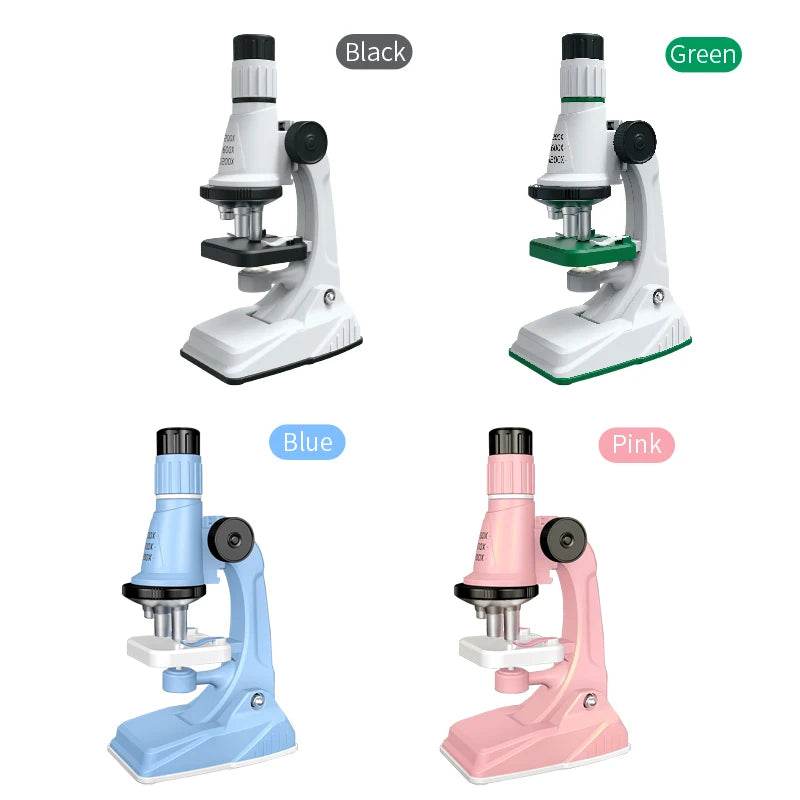Children Science Biological 200x 600x 1200x Pocket Microscope Set Lab With LED Refined Instruments Montessori Education Toy - ToylandEU