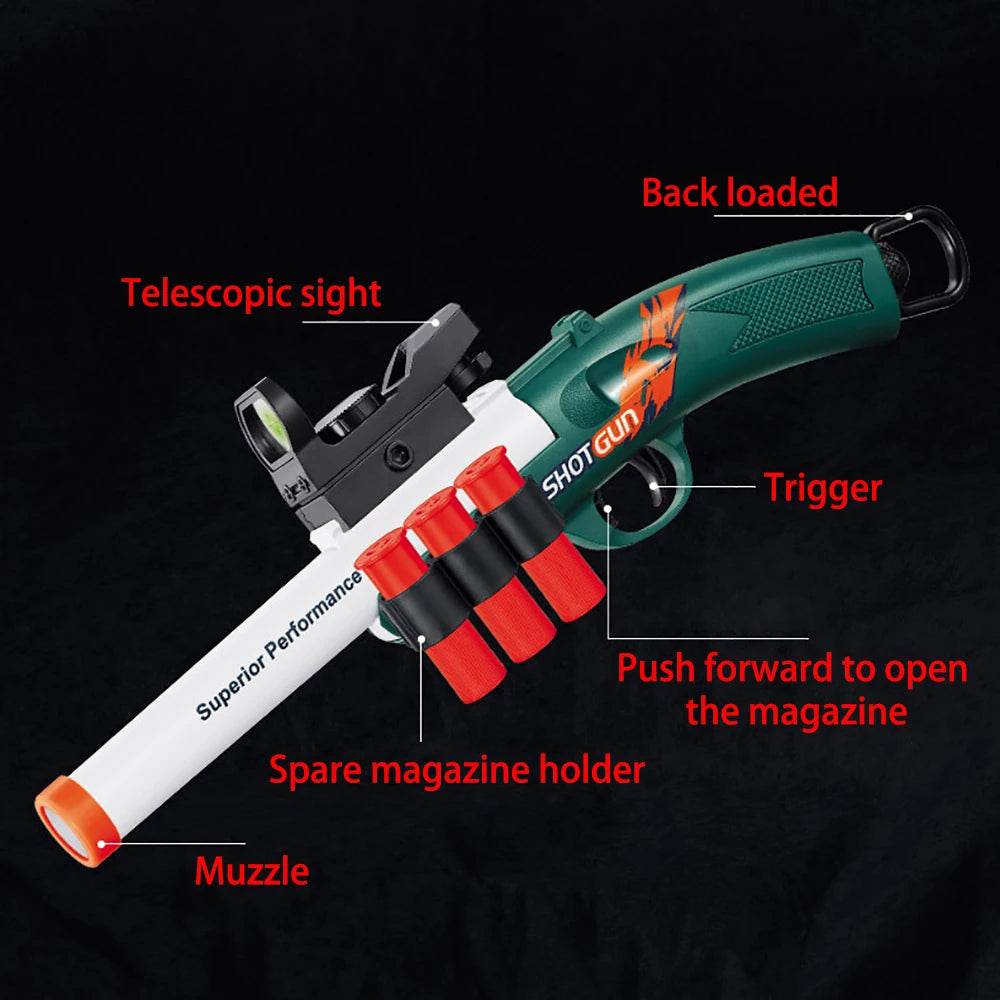Children Toy S686 Shotgun Soft Bullet Pistol for Teens - ToylandEU