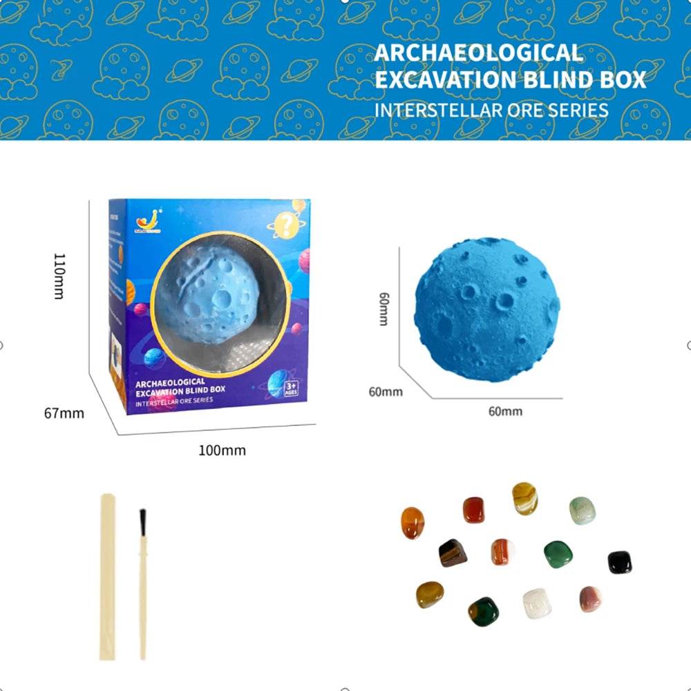 Children's Archaeology Digging Treasure Planet Gem Ore Exploration of The Solar System Mining Science Education Educational Toys - ToylandEU