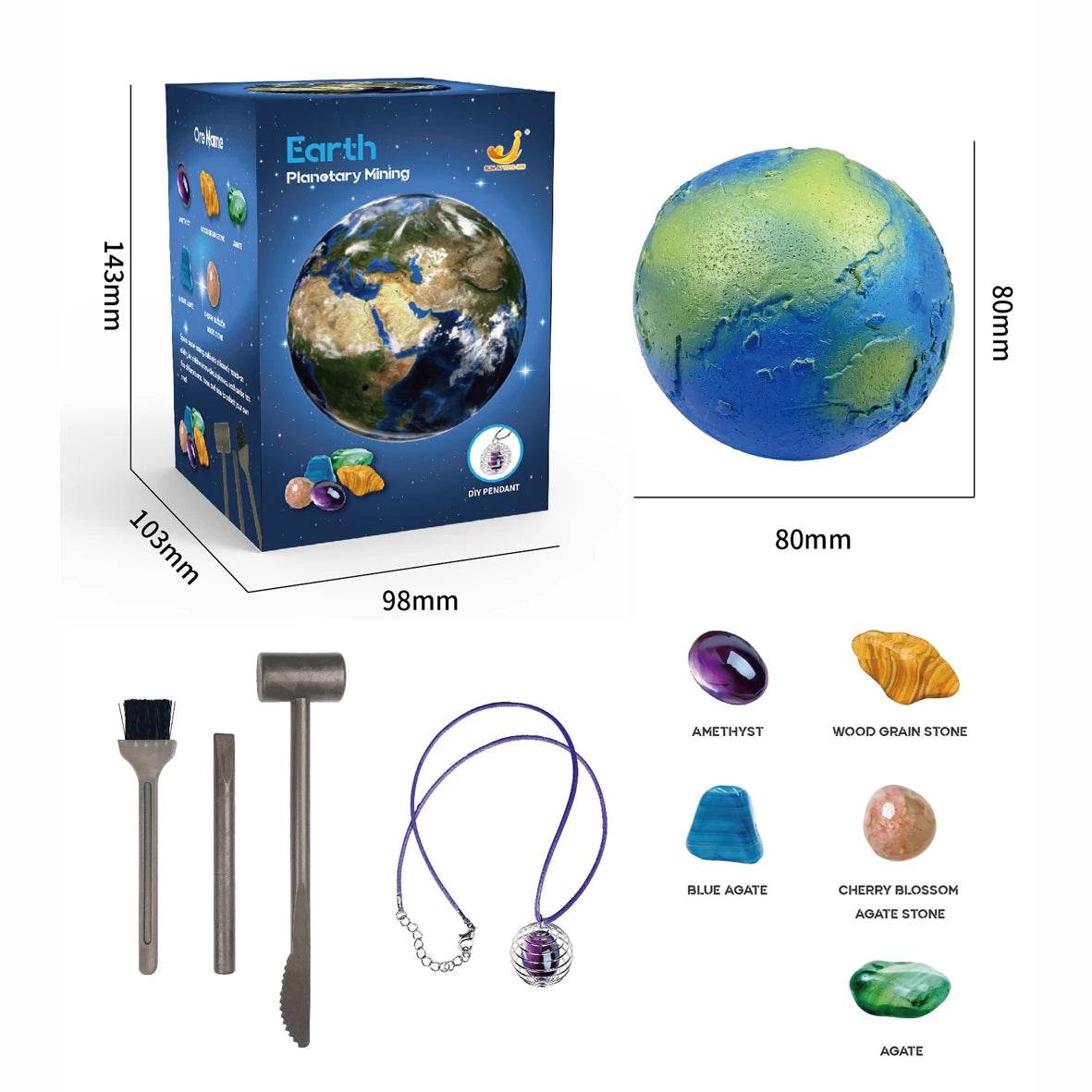 Children's Archaeology Digging Treasure Planet Gem Ore Exploration of The Solar System Mining Science Education Educational Toys - ToylandEU