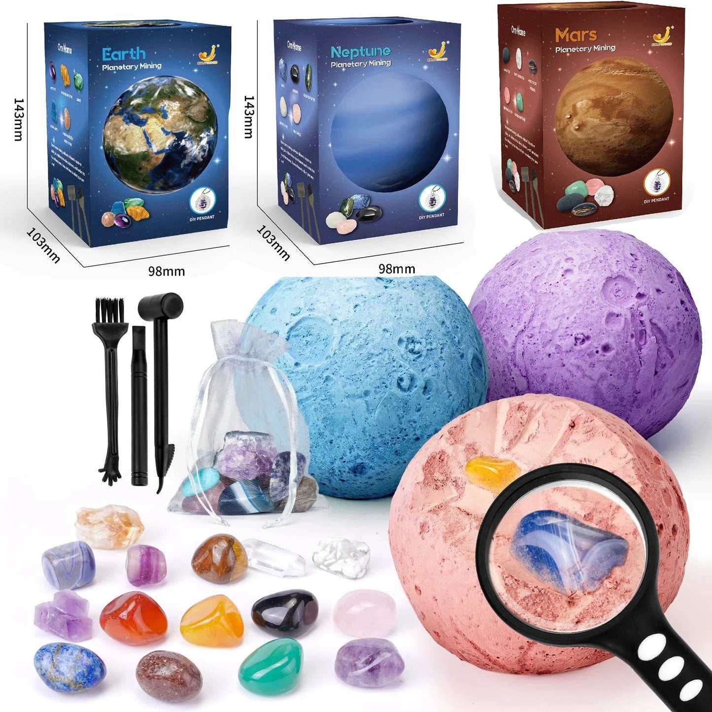 Children's Archaeology Digging Treasure Planet Gem Ore Exploration of The Solar System Mining Science Education Educational Toys - ToylandEU