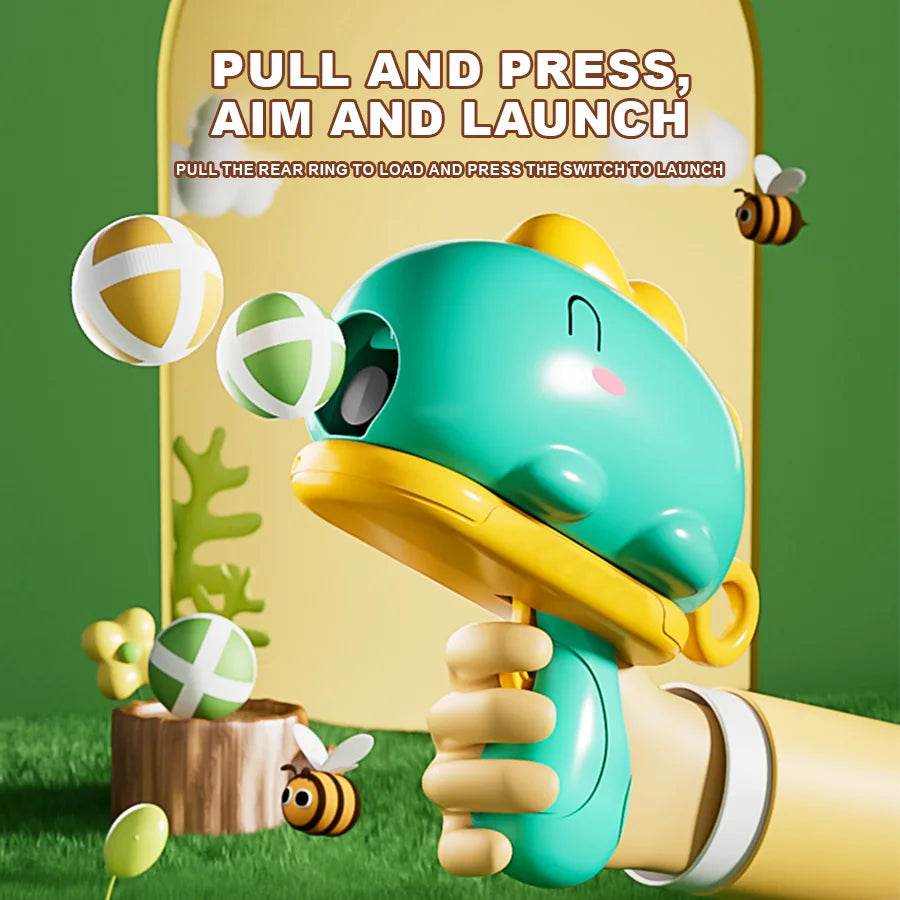 Children's Dinosaur Ball Gun Cartoon Shooting Toy Gift - ToylandEU