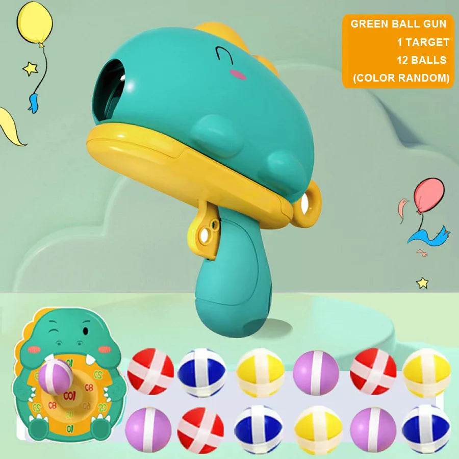 Children's Dinosaur Ball Gun Cartoon Shooting Toy Gift - ToylandEU