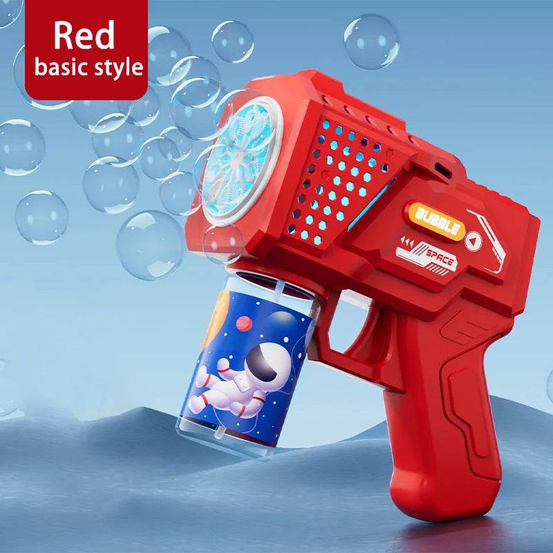 Children's Handheld Automatic Porous Space Bubble Gun Outdoor Toy - ToylandEU