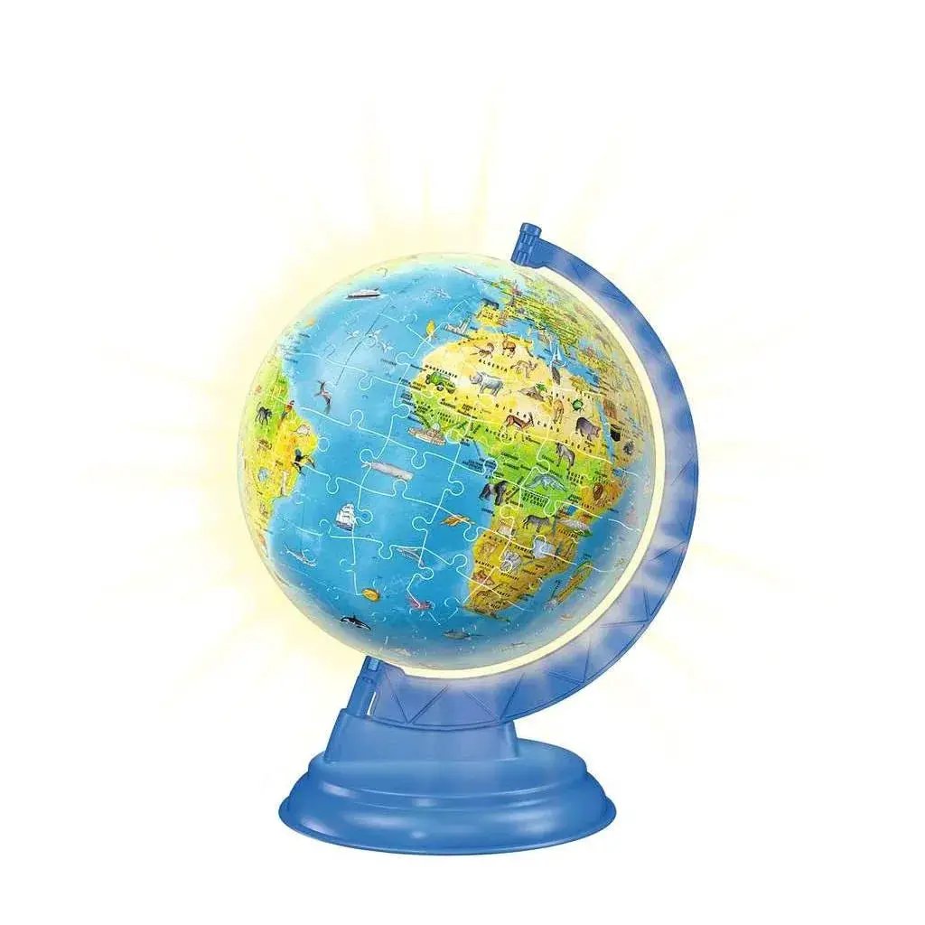 Light Up Globe 3D Puzzle For Kids LED Geography Learning - ToylandEU
