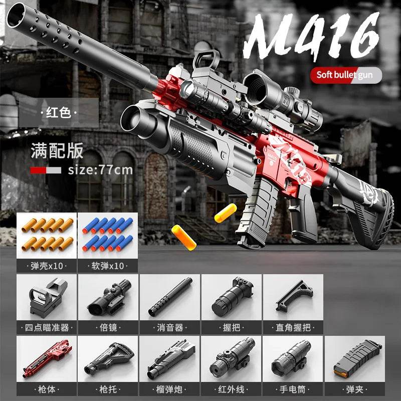 Children's Manual Soft Bullet M416 Toy Gun Assault Rifle - ToylandEU