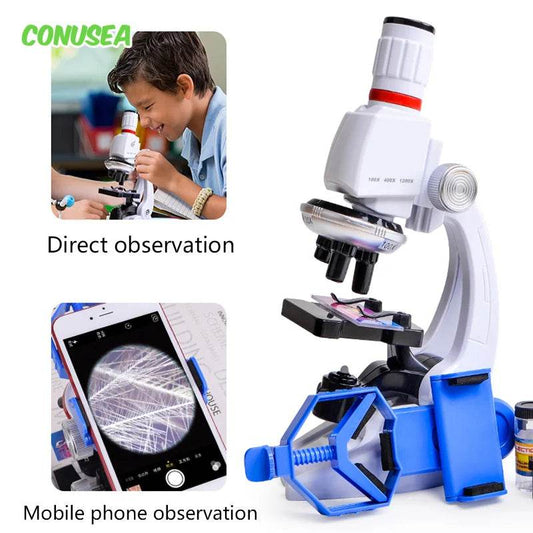 Children's Microscopes 1200X Digital Monocular Science Biology Microscope Toy for Elementary School Kids Gifts - ToylandEU