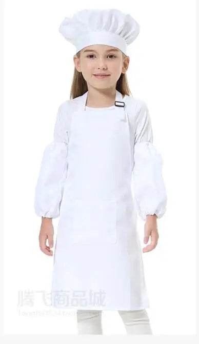 Children's Polyester Apron Set with Chef Hat Custom Print Logo for Painting and Baking - ToylandEU