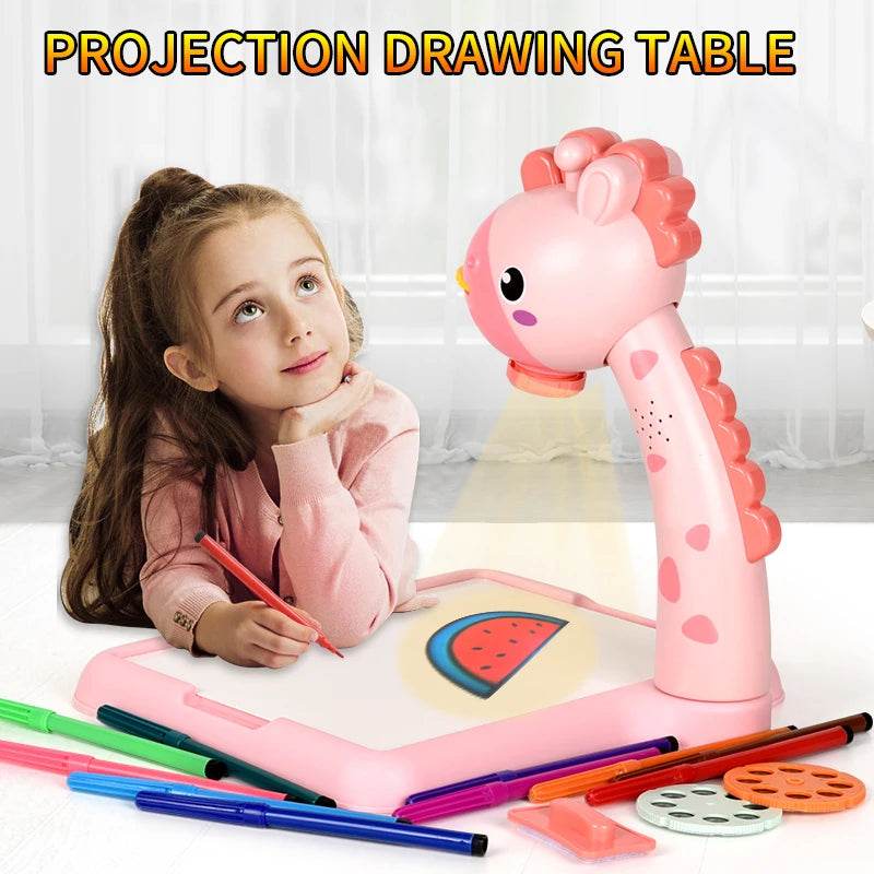 Children's Projection Drawing Board Multi-Functional Drawing Table Projector Graffiti Puzzle Toy - ToylandEU