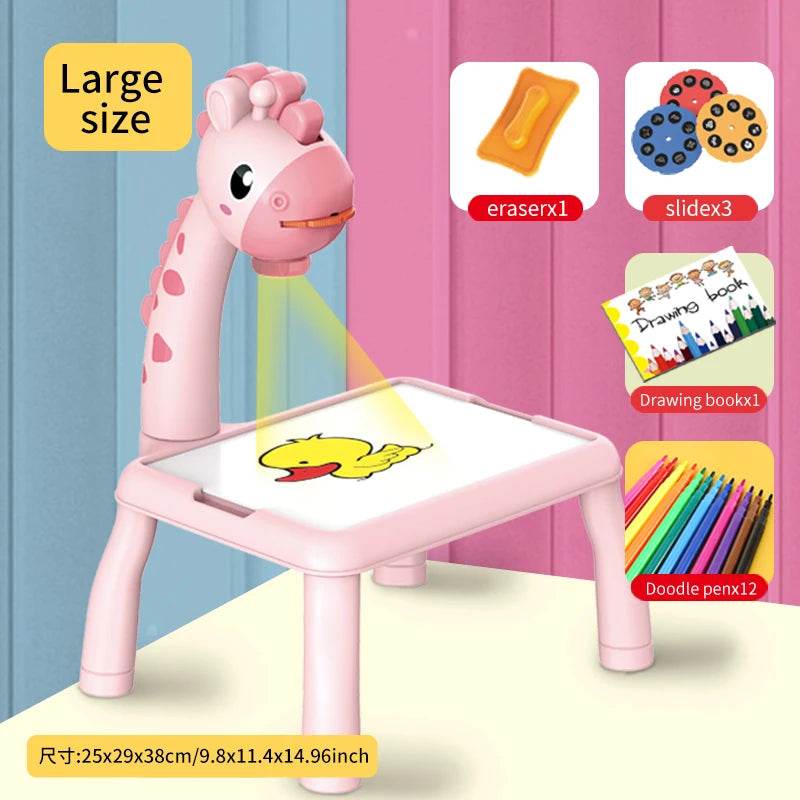 Children's Projection Drawing Board Multi-Functional Drawing Table Projector Graffiti Puzzle Toy - ToylandEU