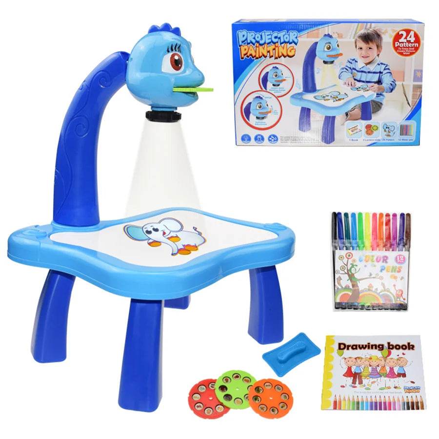 Children's Projector Art Painting Toy Table Drawing Board Desk Arts Crafts Educational Drawing Learning Tools Girl Toys - ToylandEU