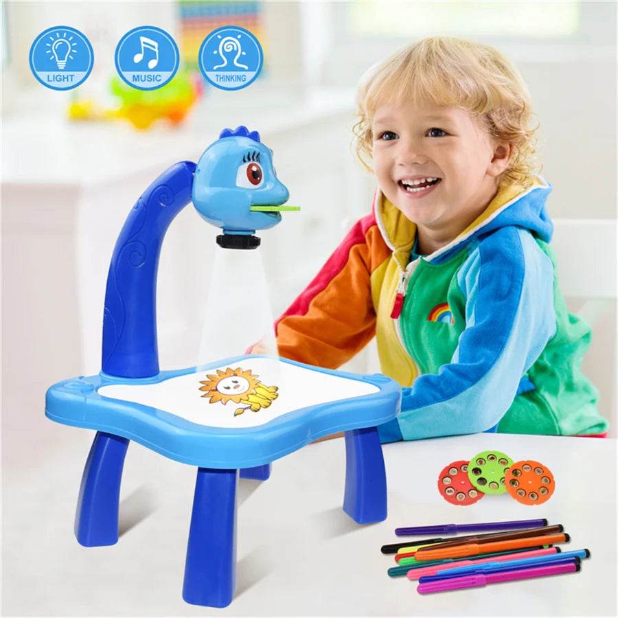 Children's Projector Art Painting Toy Table Drawing Board Desk Arts Crafts Educational Drawing Learning Tools Girl Toys - ToylandEU