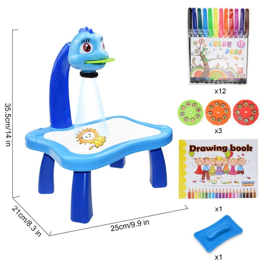 Children's Projector Art Painting Toy Table Drawing Board Desk Arts Crafts Educational Drawing Learning Tools Girl Toys - ToylandEU