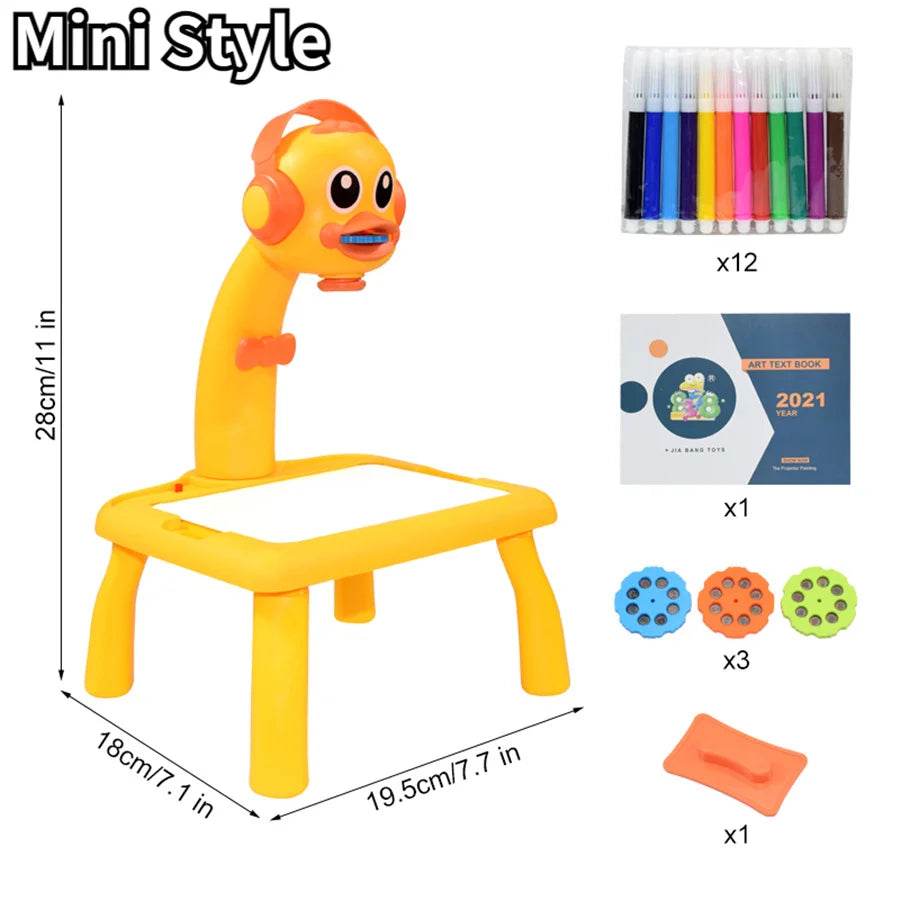 Children's Projector Art Painting Toy Table Drawing Board Desk Arts Crafts Educational Drawing Learning Tools Girl Toys - ToylandEU