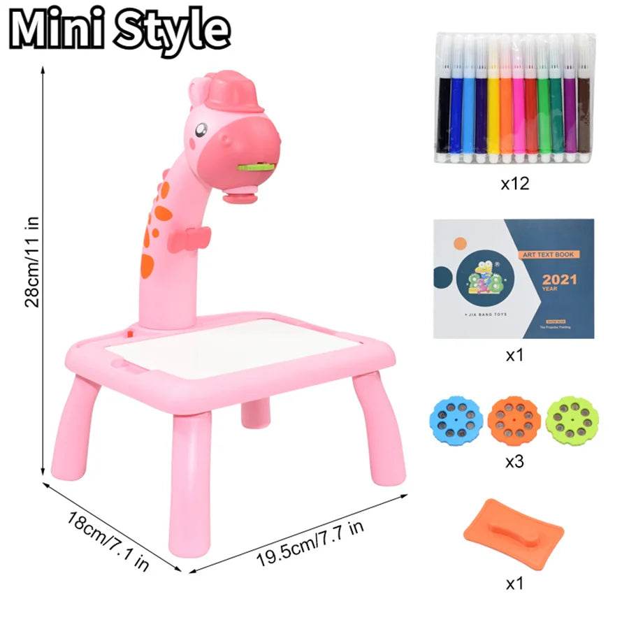 Children's Projector Art Painting Toy Table Drawing Board Desk Arts Crafts Educational Drawing Learning Tools Girl Toys - ToylandEU