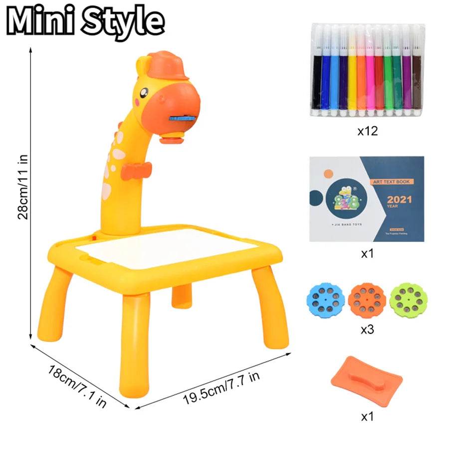 Children's Projector Art Painting Toy Table Drawing Board Desk Arts Crafts Educational Drawing Learning Tools Girl Toys - ToylandEU