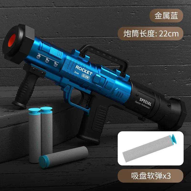 Children's RPG Rocket Launcher Soft Bullet Gun Toy Manual Loading Simulation Rocket Launcher for Boys Christmas 2025 - ToylandEU