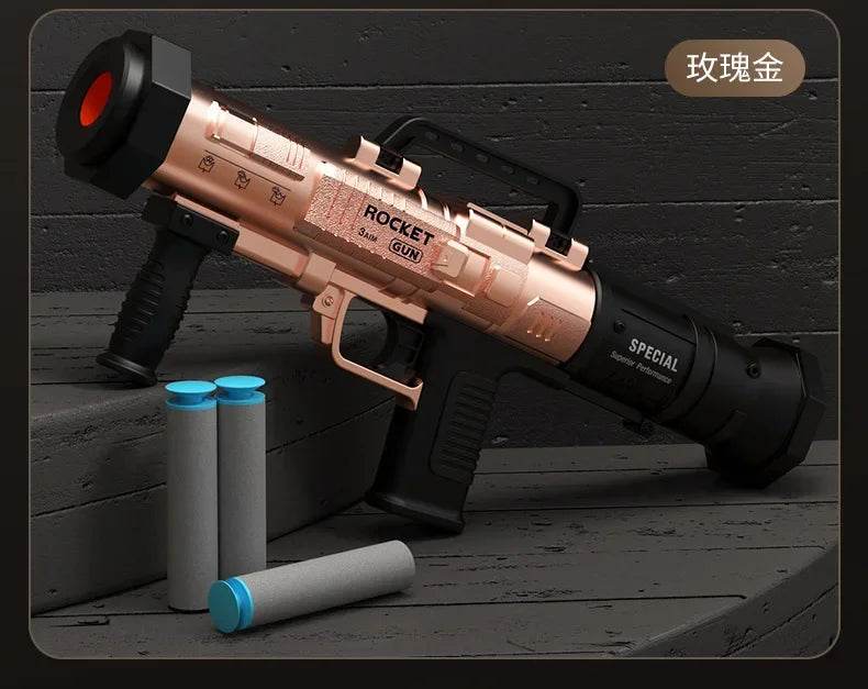 Children's RPG Rocket Launcher Soft Bullet Gun Toy Manual Loading Simulation Rocket Launcher for Boys Christmas 2025 - ToylandEU