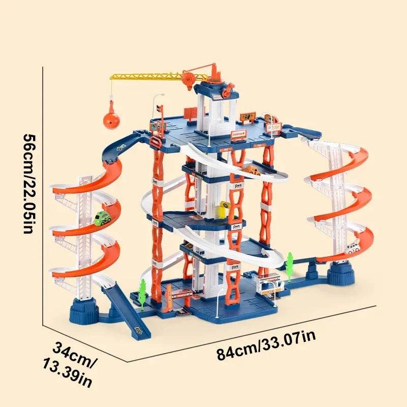 Children's Rail Track Parking Lot 5-Layer Building Toy - ToylandEU