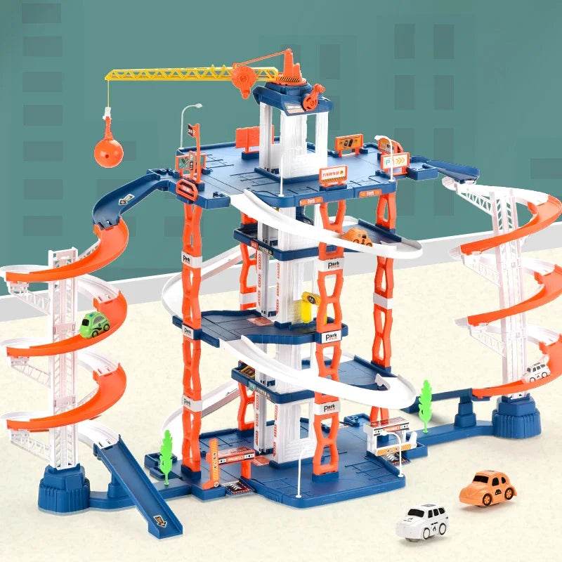 Children's Rail Track Parking Lot 5-Layer Building Toy - ToylandEU