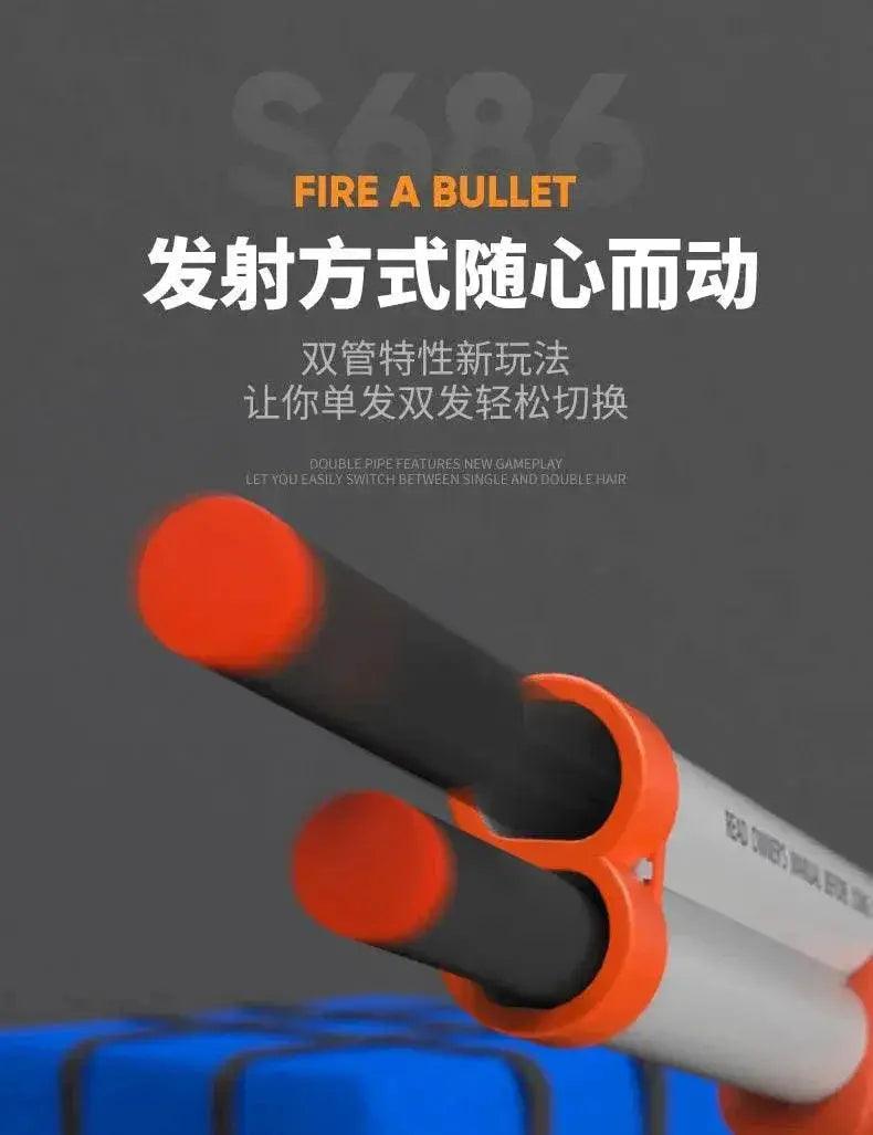  Children's S686 Double-Barreled Shotgun Soft Bullet Gun -  ToylandEU™