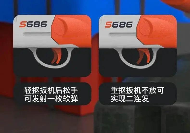  Children's S686 Double-Barreled Shotgun Soft Bullet Gun -  ToylandEU™