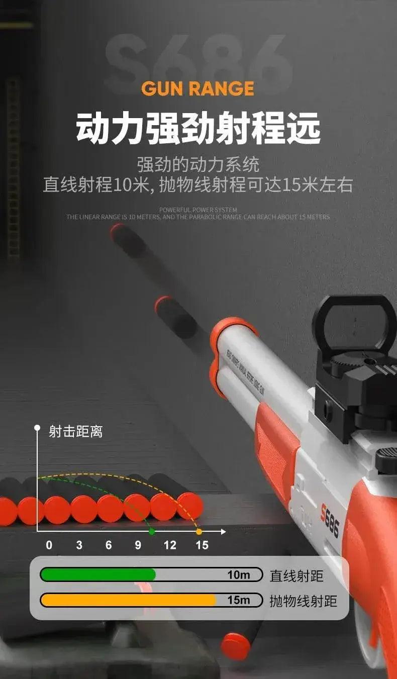  Children's S686 Double-Barreled Shotgun Soft Bullet Gun -  ToylandEU™