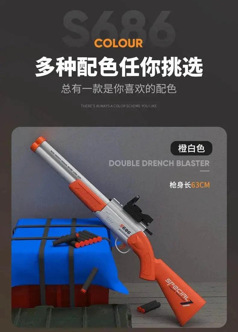  Children's S686 Double-Barreled Shotgun Soft Bullet Gun -  ToylandEU™