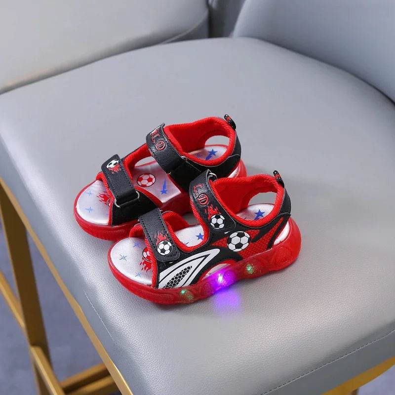 Children's Shining Light Soft Bottom Sandals With Lights - ToylandEU