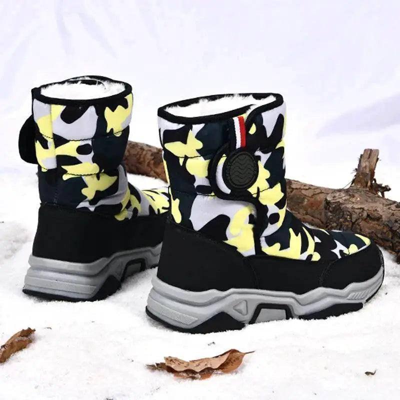  Children's Shoes Boys' Snow Boots Winter Girls' Warm Fleece-Lined Waterproof Anti-Slip Kids Cotton Shoes Outdoor Ankle Boots New -  ToylandEU™