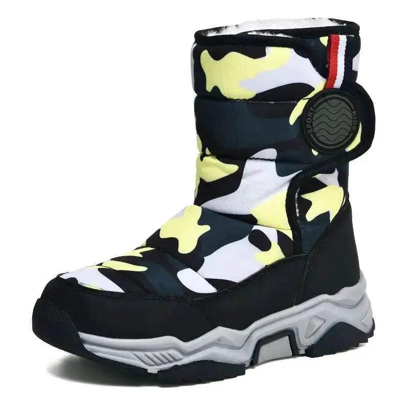  Children's Shoes Boys' Snow Boots Winter Girls' Warm Fleece-Lined Waterproof Anti-Slip Kids Cotton Shoes Outdoor Ankle Boots New -  ToylandEU™