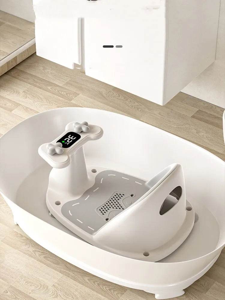 Children's Shower Seat Portable Shower Stand for Newborns and Young Children Children's Growth Accessories Temperature Sensing - ToylandEU