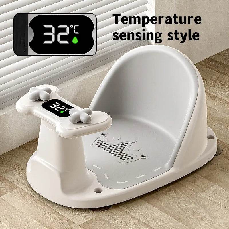 Children's Shower Seat Portable Shower Stand for Newborns and Young Children Children's Growth Accessories Temperature Sensing - ToylandEU