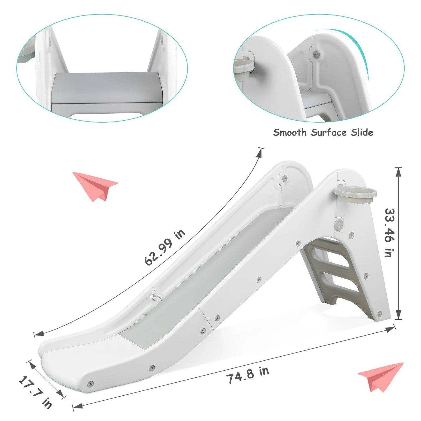 Children's Slide and Basketball Hoop Climber Playset for Kids - ToylandEU