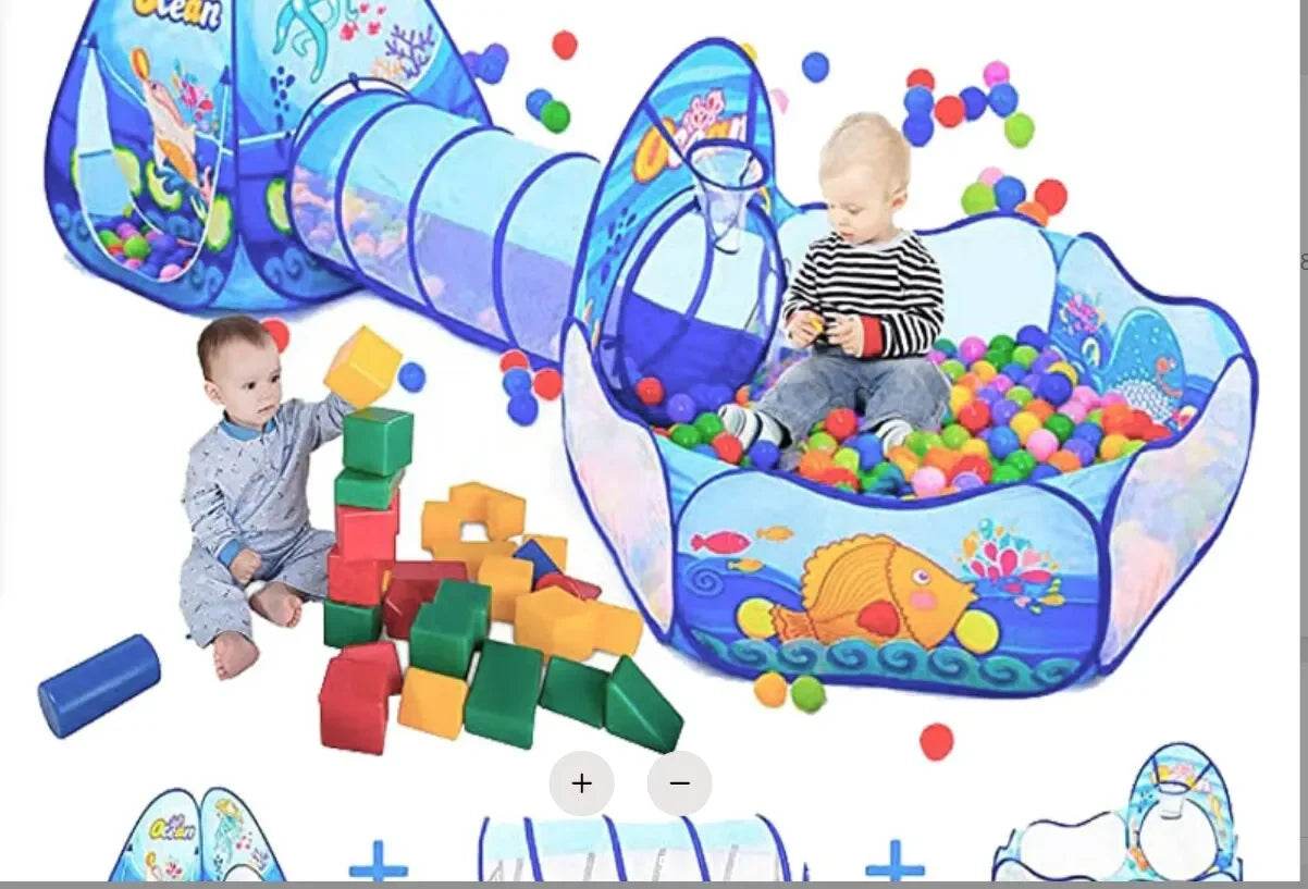 Children's Tent Foldable Baby 3In1 Playground Playpen - ToylandEU