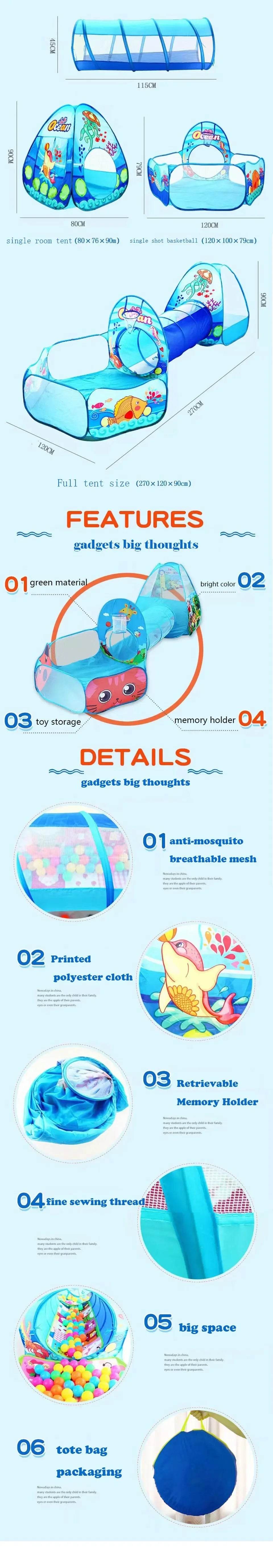 Children's Tent Foldable Baby 3In1 Playground Playpen - ToylandEU