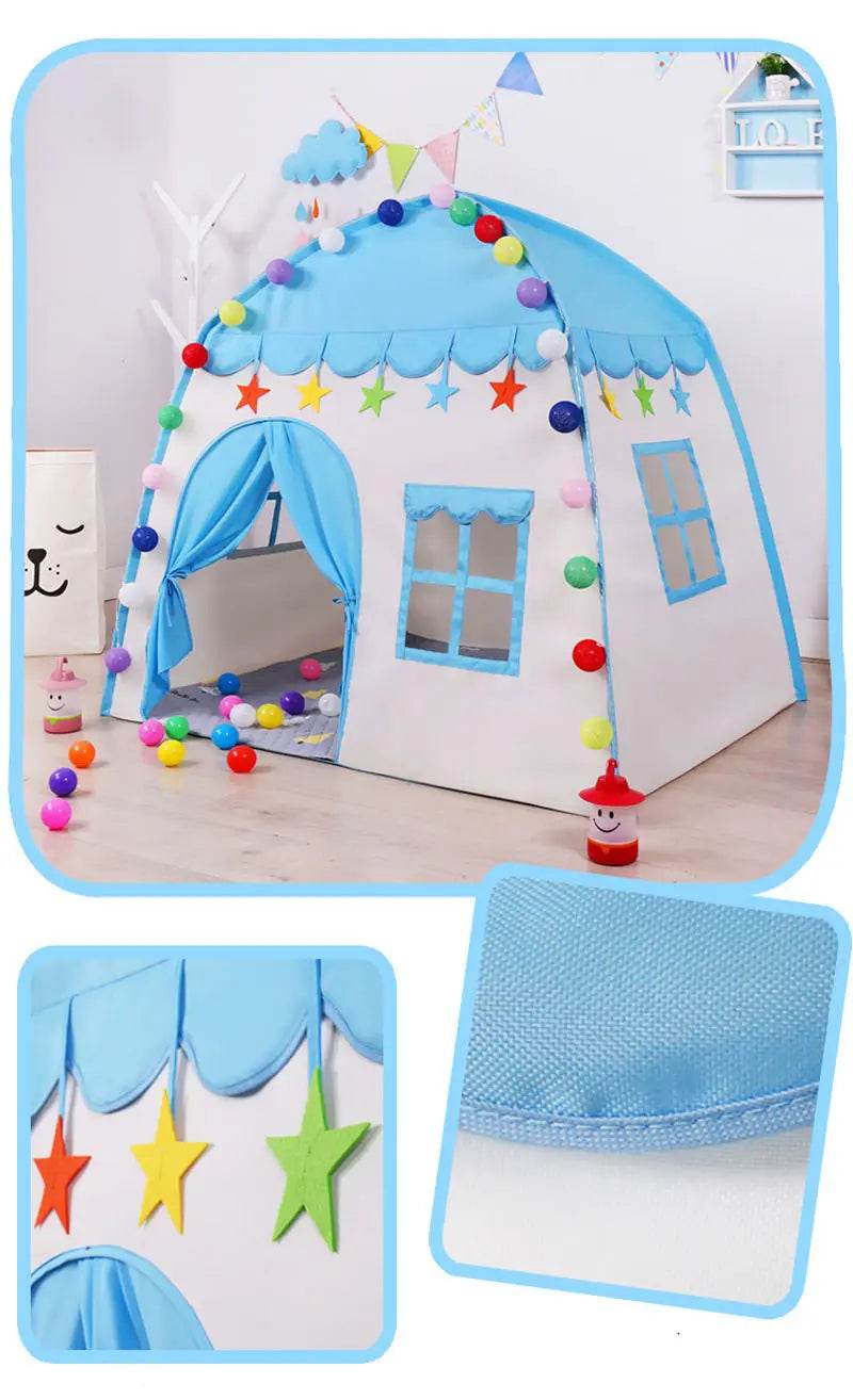Children's Tent Indoor Outdoor Games Garden Tipi Princess Castle Teepee Playhouse - ToylandEU