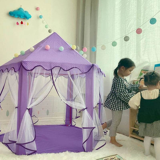 Children's Tent Indoor and Outdoor Game House Hexagonal Mesh - ToylandEU