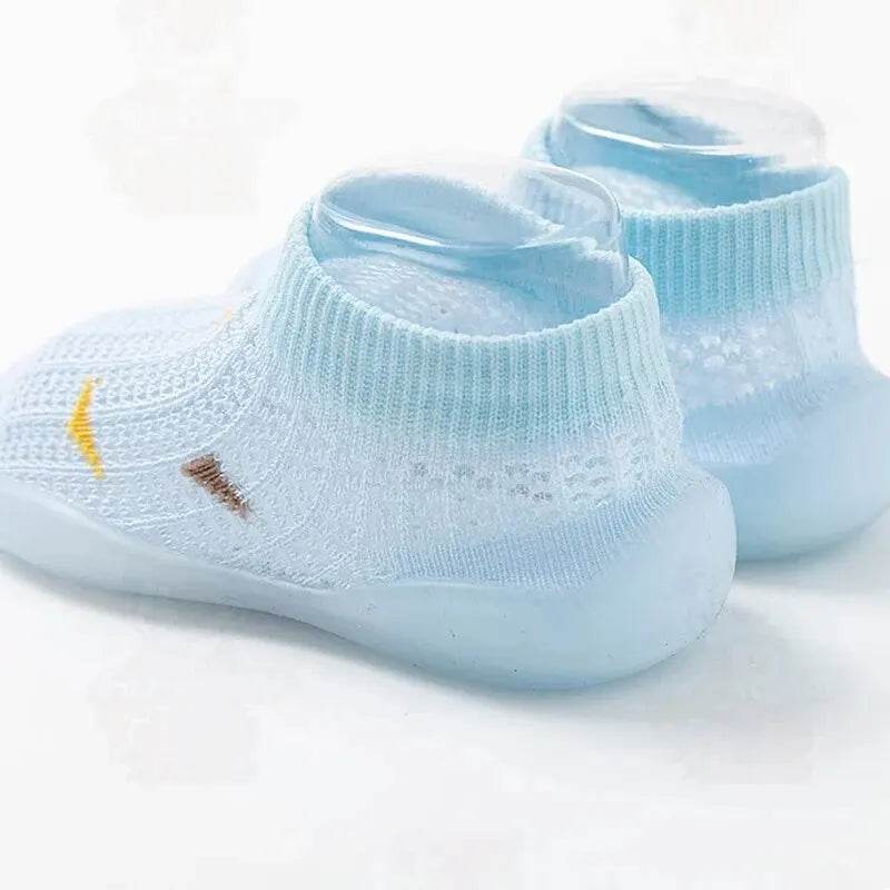 Children's Walking Shoes Baby Floor Shoes Baby Socks Shoes Non Slip Indoor Soft Sole Mesh Surface Thin Sandals One Foot Pedal - ToylandEU
