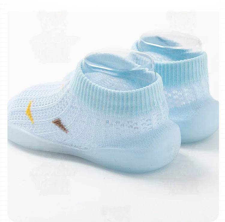 Children's Walking Shoes Baby Floor Shoes Baby Socks Shoes Non Slip Indoor Soft Sole Mesh Surface Thin Sandals One Foot Pedal - ToylandEU